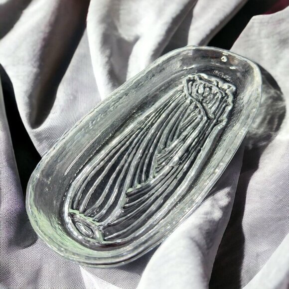 Pilgrim Glass Condiment Relish Serving Dish Tray Celery Clear Heavy Dish - Picture 2 of 12